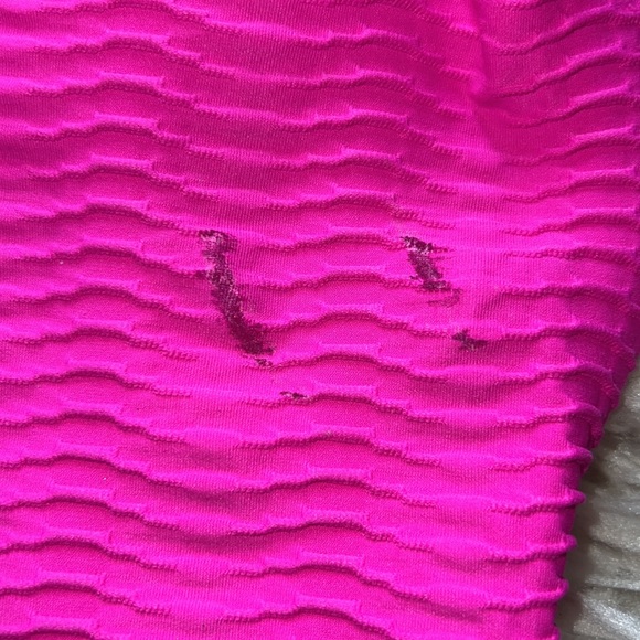 RARE Booty by BRABANTS Hot Pink Croc Leggings - One Size - Picture 2 of 8